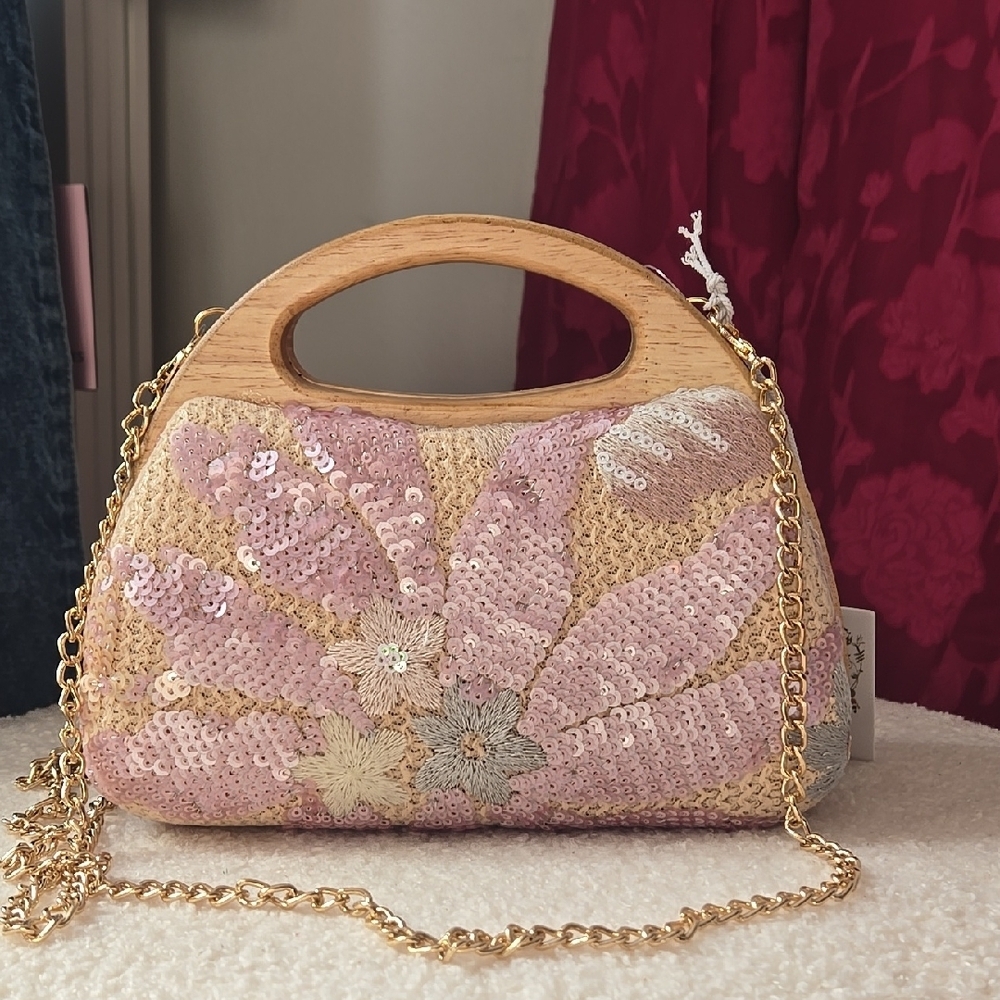NWT Small Wood Clutch